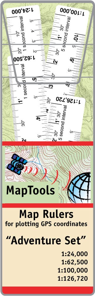 MapTools Adventure Set map rulers provide precise scales for field navigation and coordinate plotting.