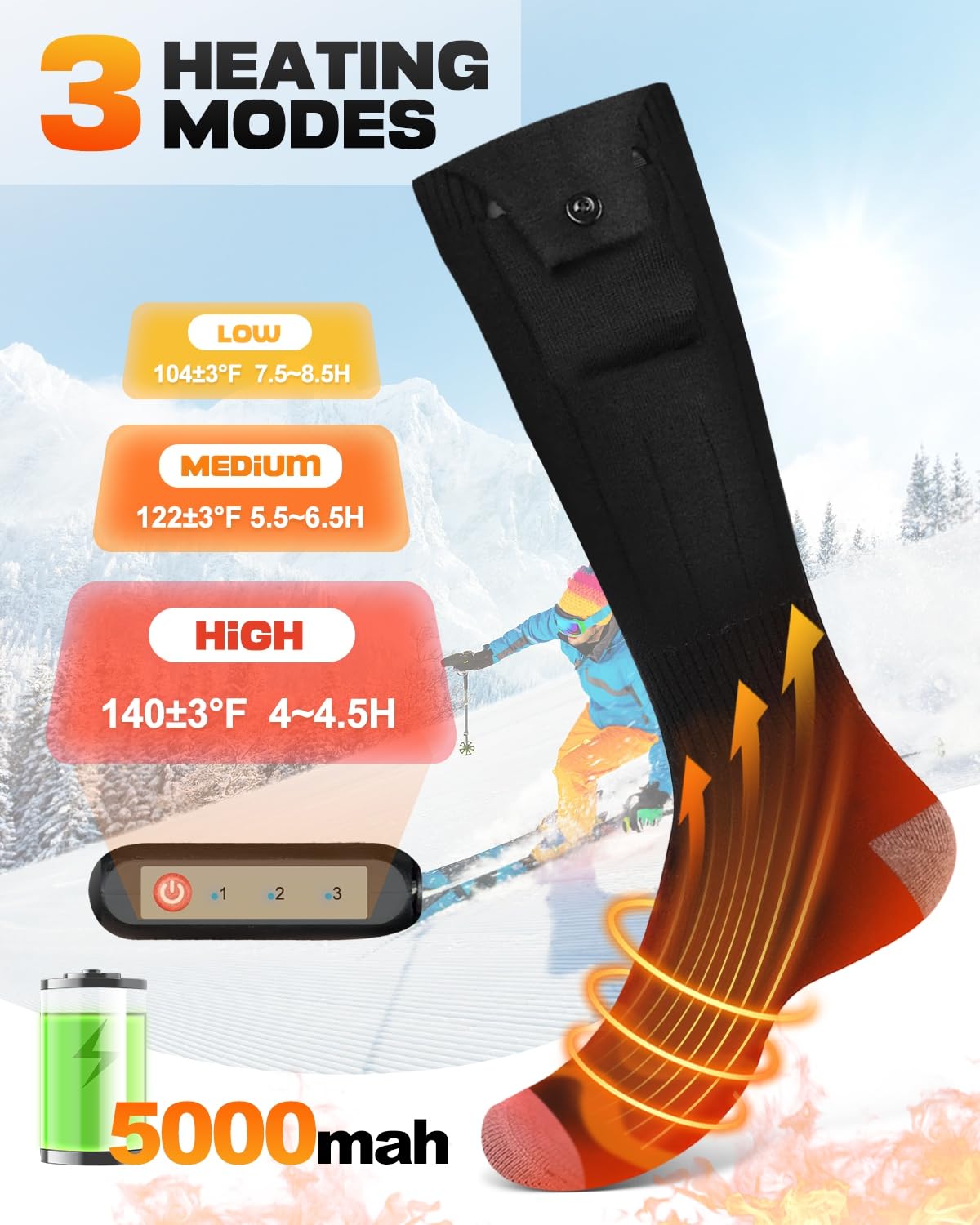 Maraiss heated socks battery life demonstrates long-lasting warmth for outdoor use.