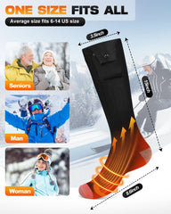 Maraiss heated socks three settings provide customizable comfort in cold conditions.