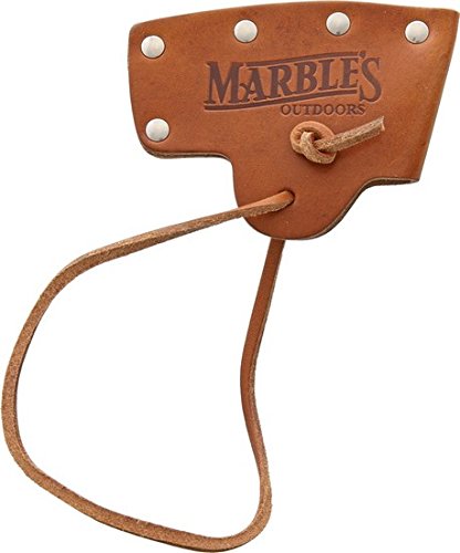 Marbles No.10 leather axe blade cover protects the blade during transport and storage.