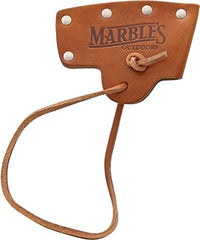 Marbles No.10 leather axe blade cover protects the blade during transport and storage.
