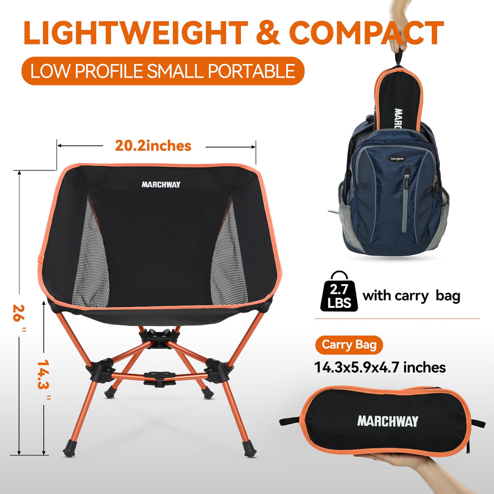 MARCHWAY carry bag demonstrates easy transport and compact packing.