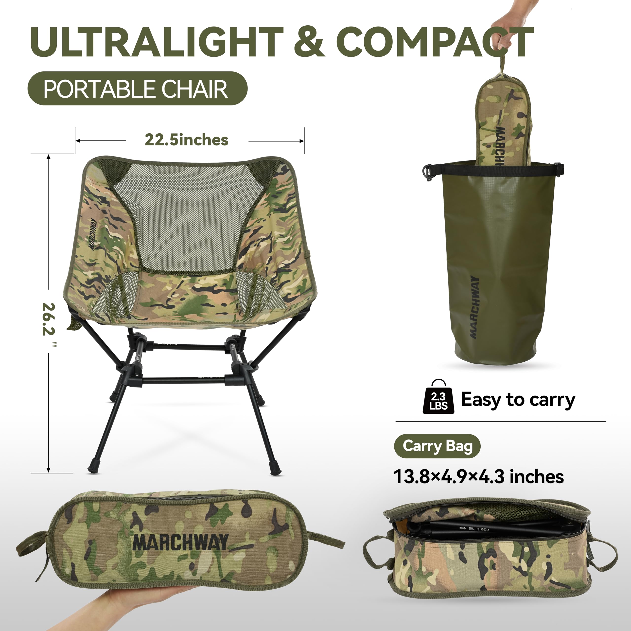 MARCHWAY ergonomic-seat design offers comfortable lounging during outdoor adventures
