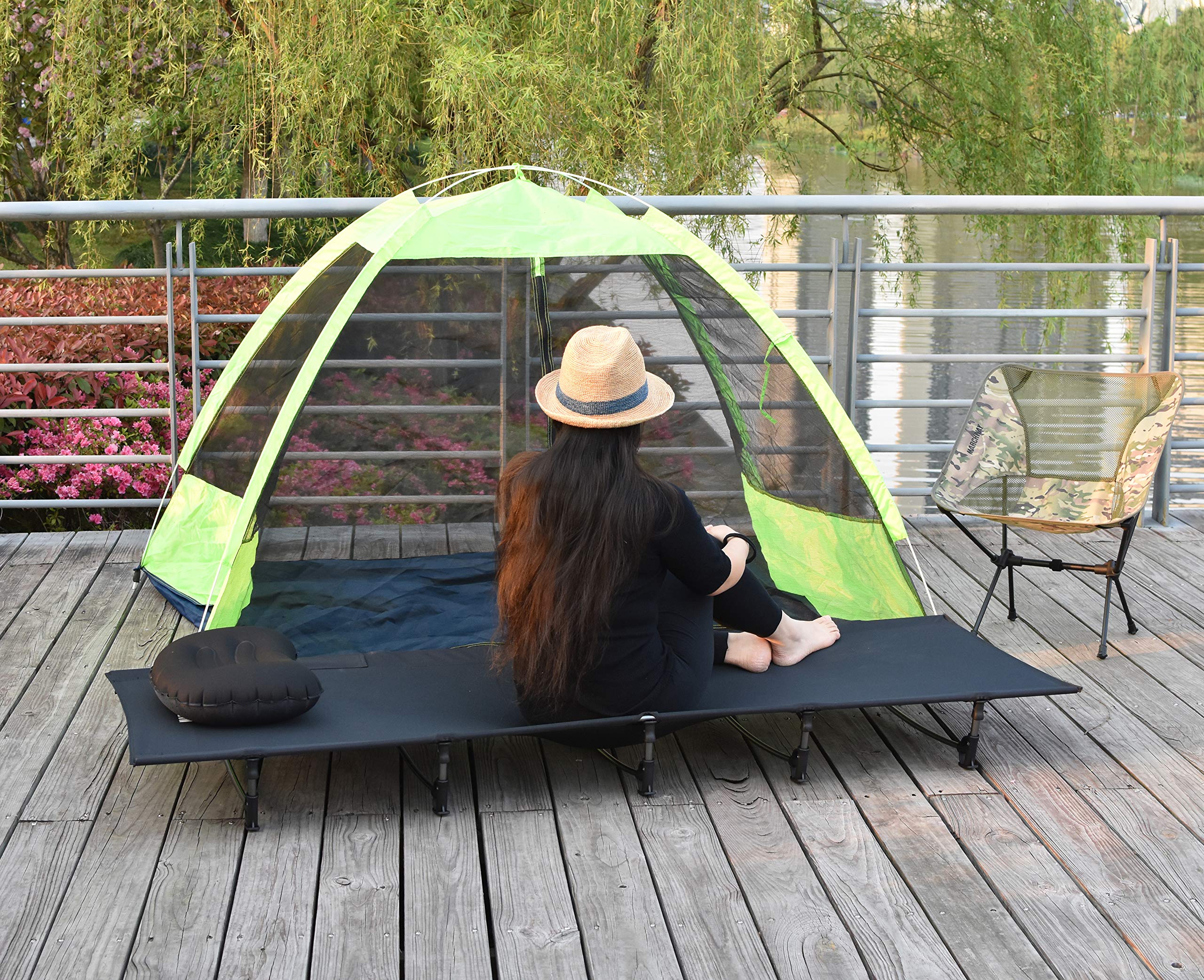 MARCHWAY cot adapts to indoor and outdoor use for versatile sleep options.