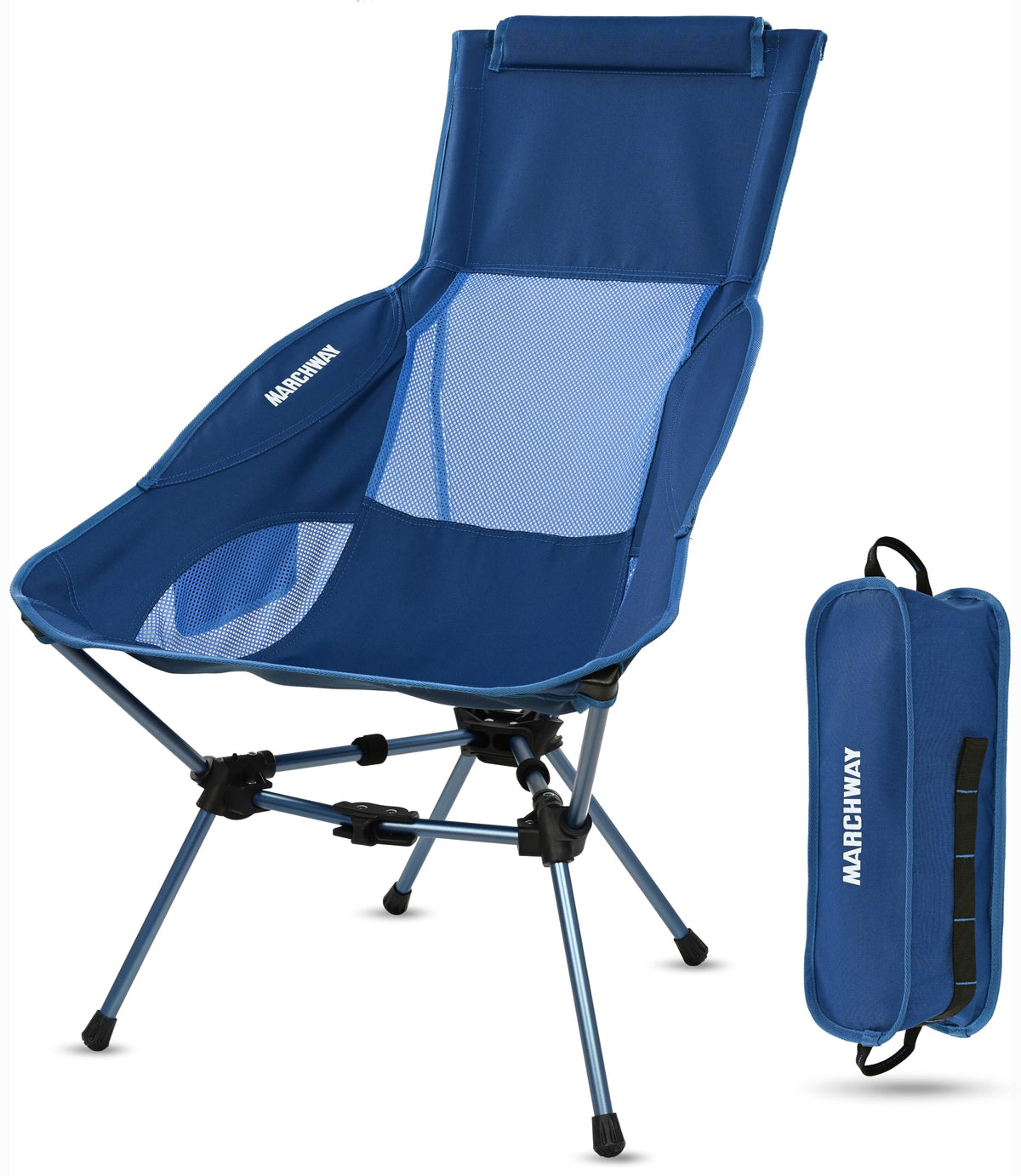 MARCHWAY high-back chair with head support delivers extended outdoor comfort.