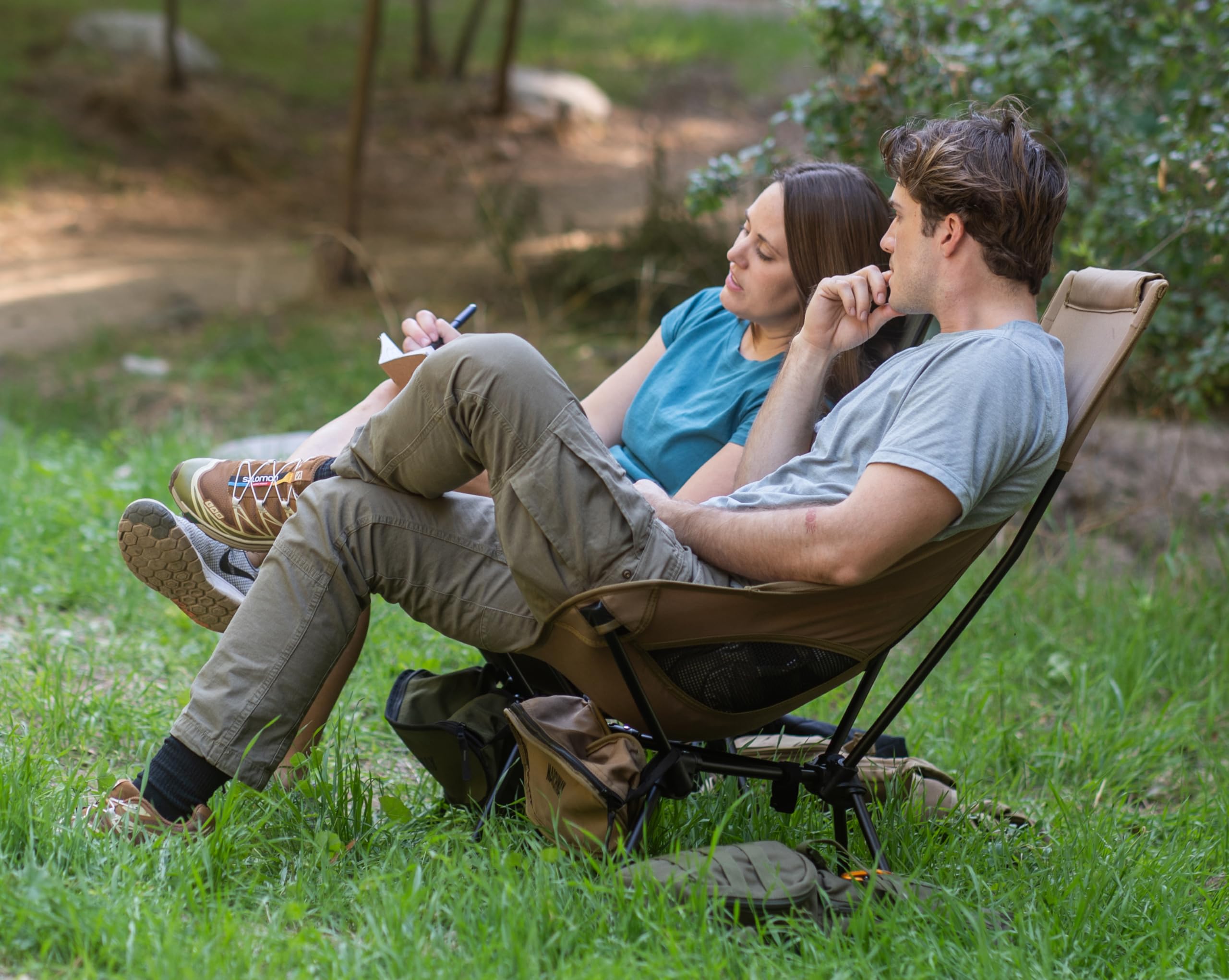 MARCHWAY lightweight aluminum frame highlights portable durability for hikers and travelers.