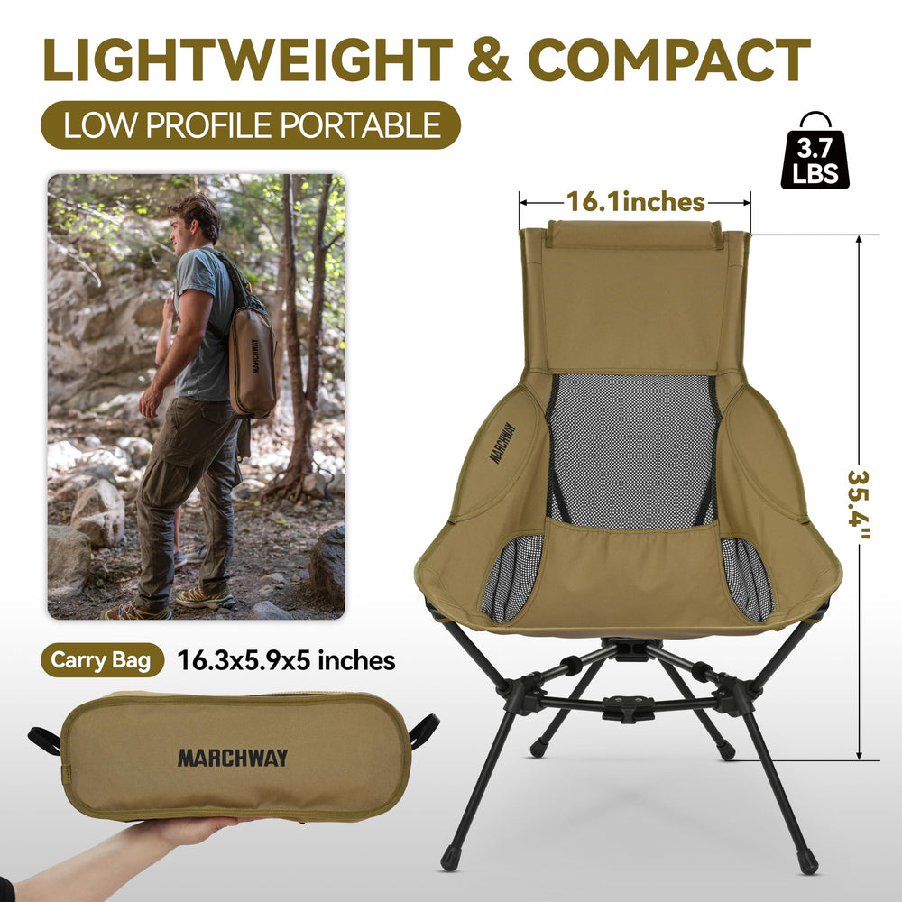 MARCHWAY triangular-base stability keeps you steady on uneven ground.