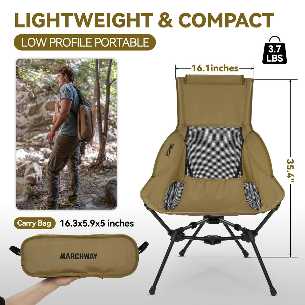 MARCHWAY triangular-base stability keeps you steady on uneven ground.