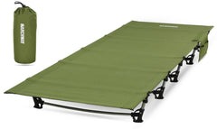 MARCHWAY ultralight folding cot army green setup offers quick, portable sleep for campers