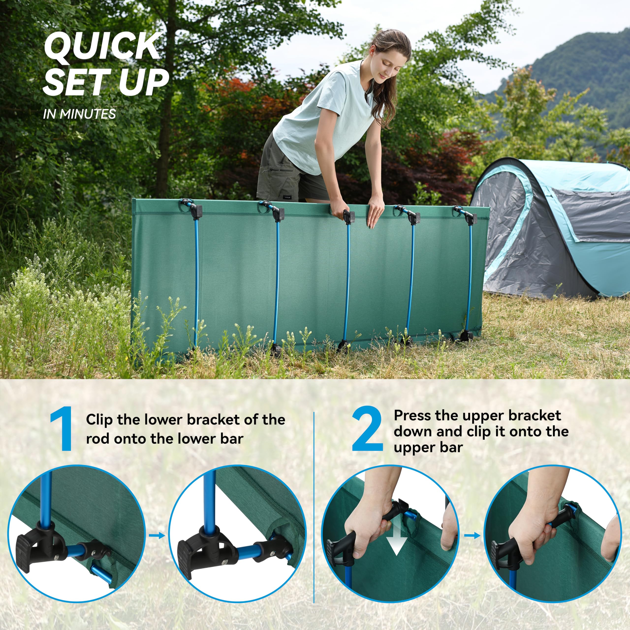 MARCHWAY off-ground design keeps feet dry and comfortable