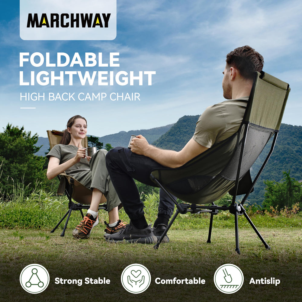 MARCHWAY versatile chair for camping, beach, and festivals.