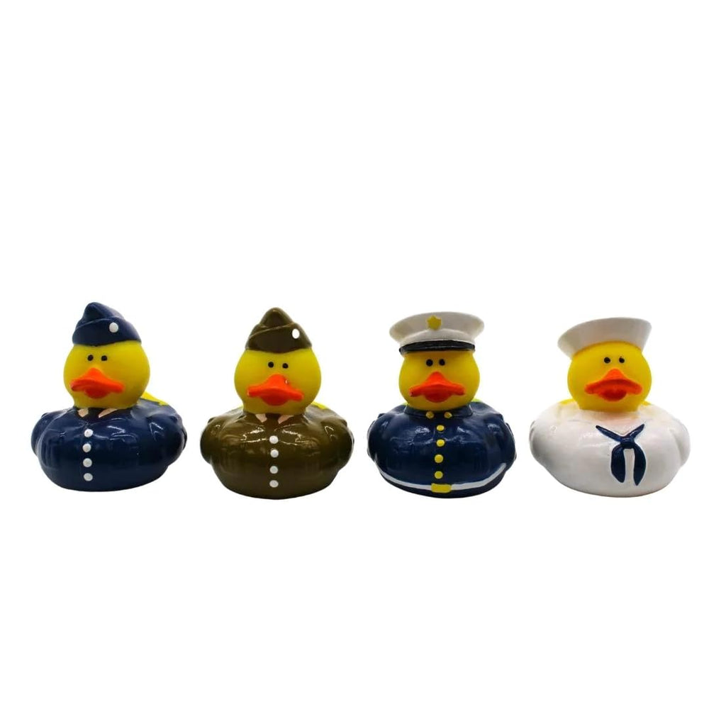 Mardi Gras Spot 2in military rubber duck for patriotic decor and party favors.