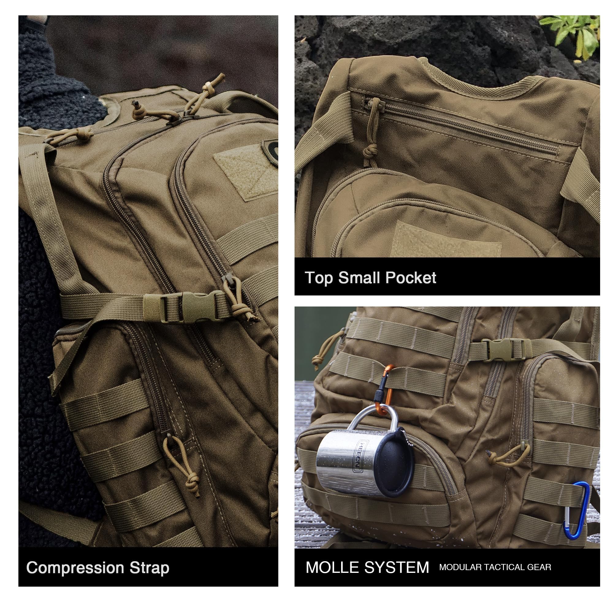 Mardingtop 25L tactical backpack MOLLE system for modular storage
