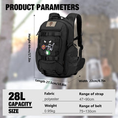 Mardingtop 28L tactical backpack side-MOLLE detail for gear attachment.