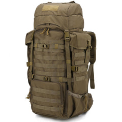 Mardingtop 70L military backpack front view shows rugged capacity for extended trips