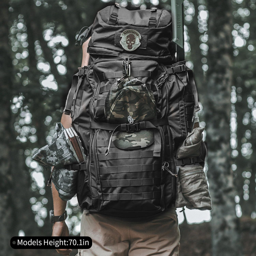 Mardingtop 75L MOLLE hiking backpack front access enables quick packing and unpacking