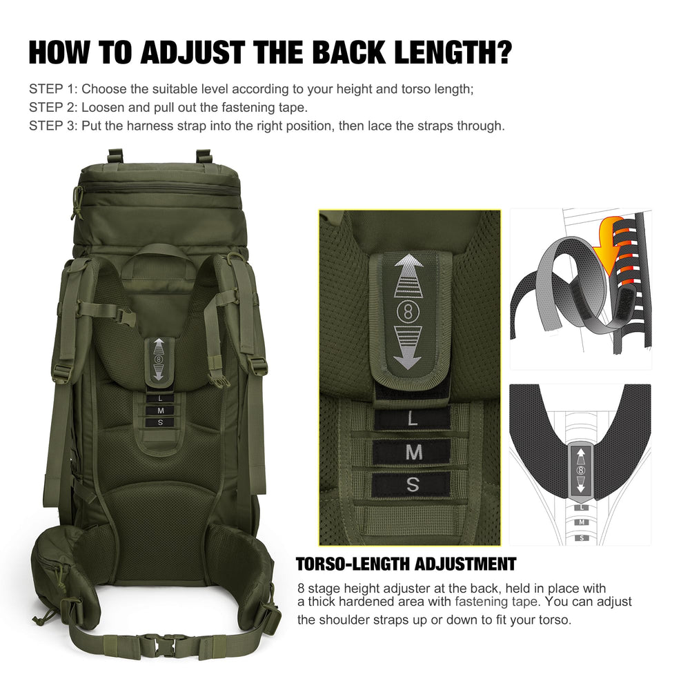 Mardingtop MOLLE webbing with trekking poles attached demonstrates modular gear organization