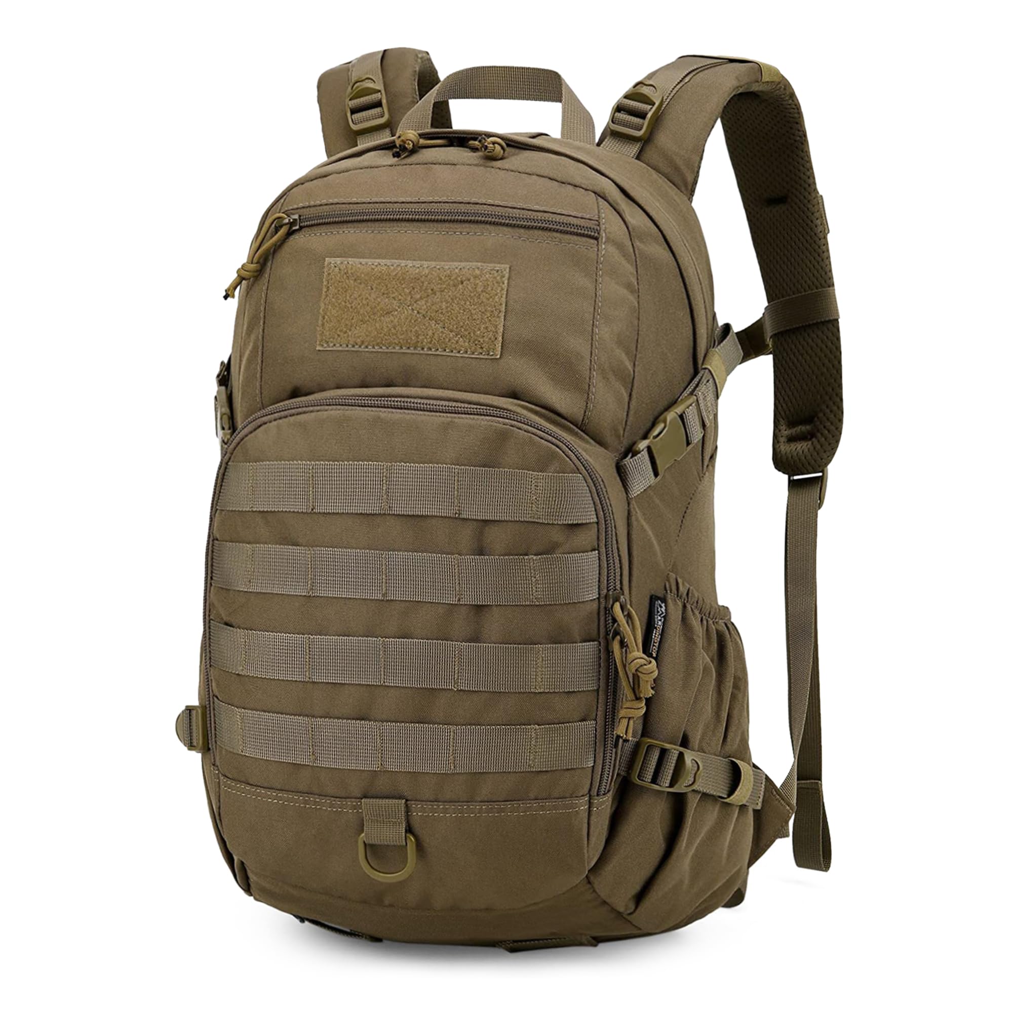 Mardingtop small tactical MOLLE backpack front view showing 25L capacity for daily adventures