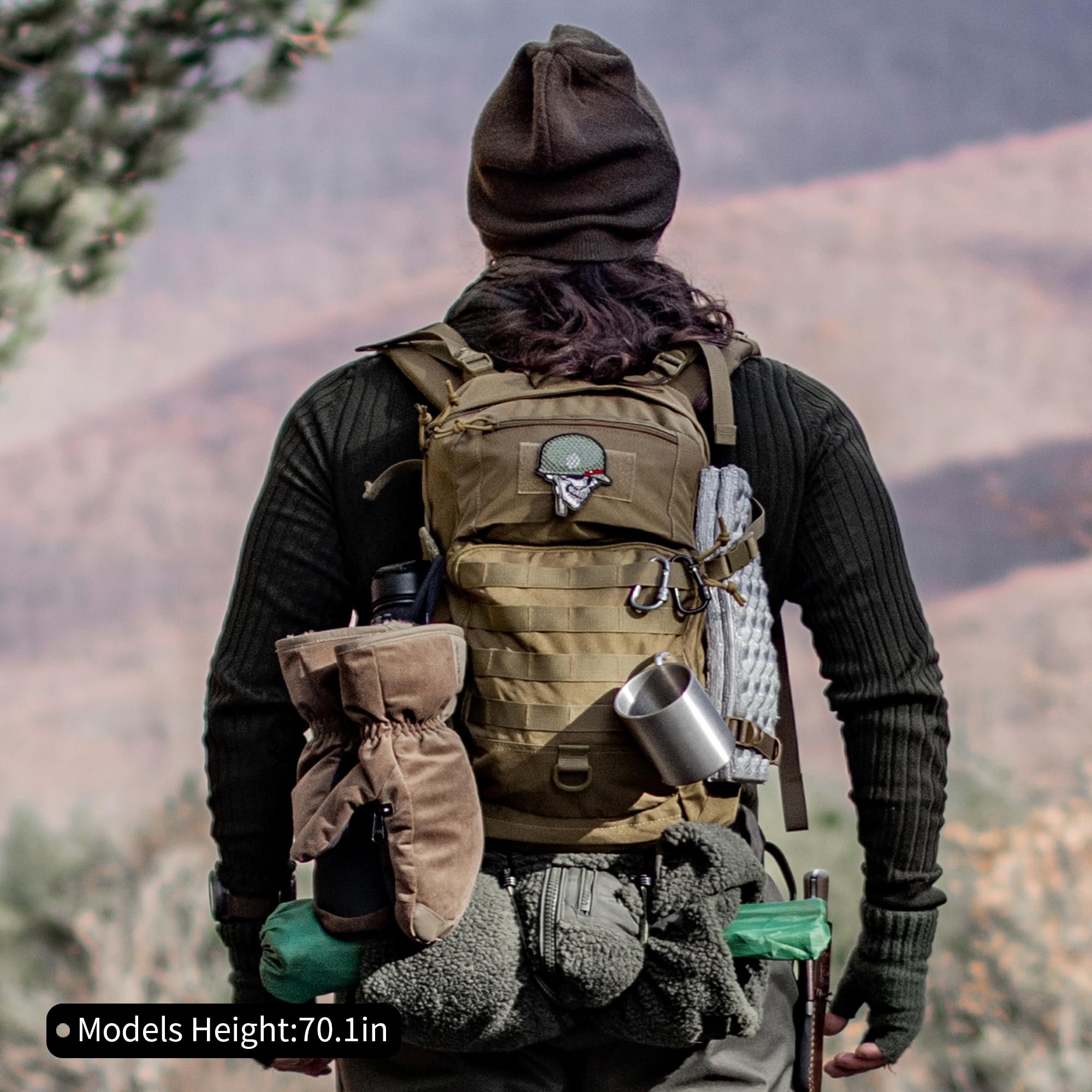 Mardingtop small tactical MOLLE backpack removable hip belt for stable wear