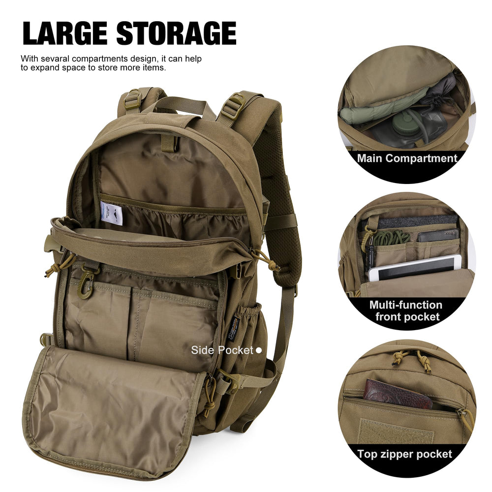 Mardingtop small tactical MOLLE backpack hydration compartment ready for on-the-go water