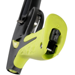 Mares Force fiber optic viewfinder helps precise aiming in deeper or darker water.