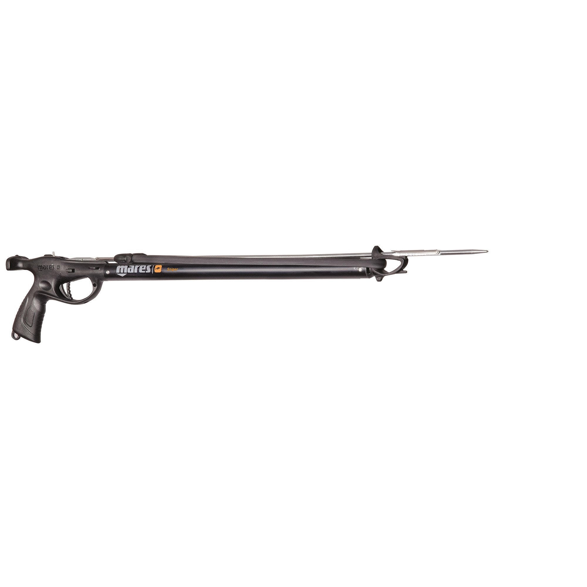 Mares Sniper Alpha ergonomic handle with concave thumb surface for comfortable grip.