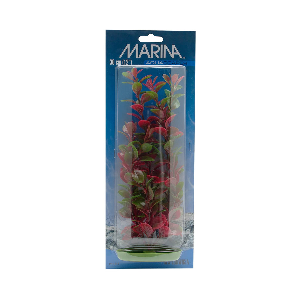 Close-up of Marina Aquascaper red Ludwigia plant showing lifelike texture