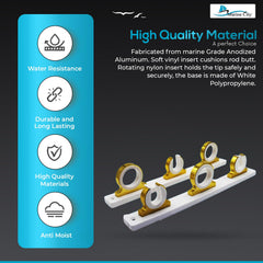 MARINE CITY 3-Rod Rack closeup nylon locking ring secures rod tips