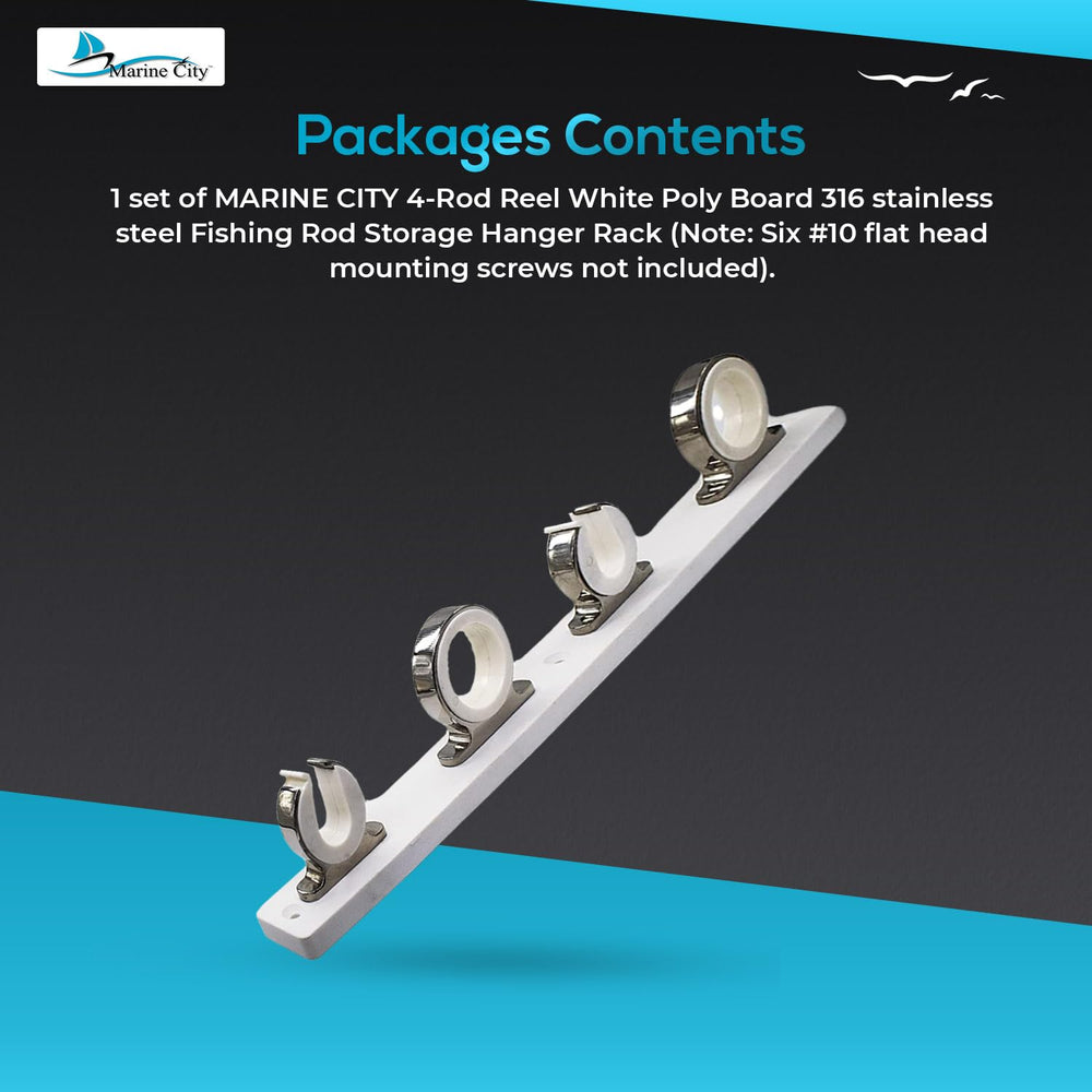 Marine City package includes a 4-rod hanger set for ready-to-use on board.