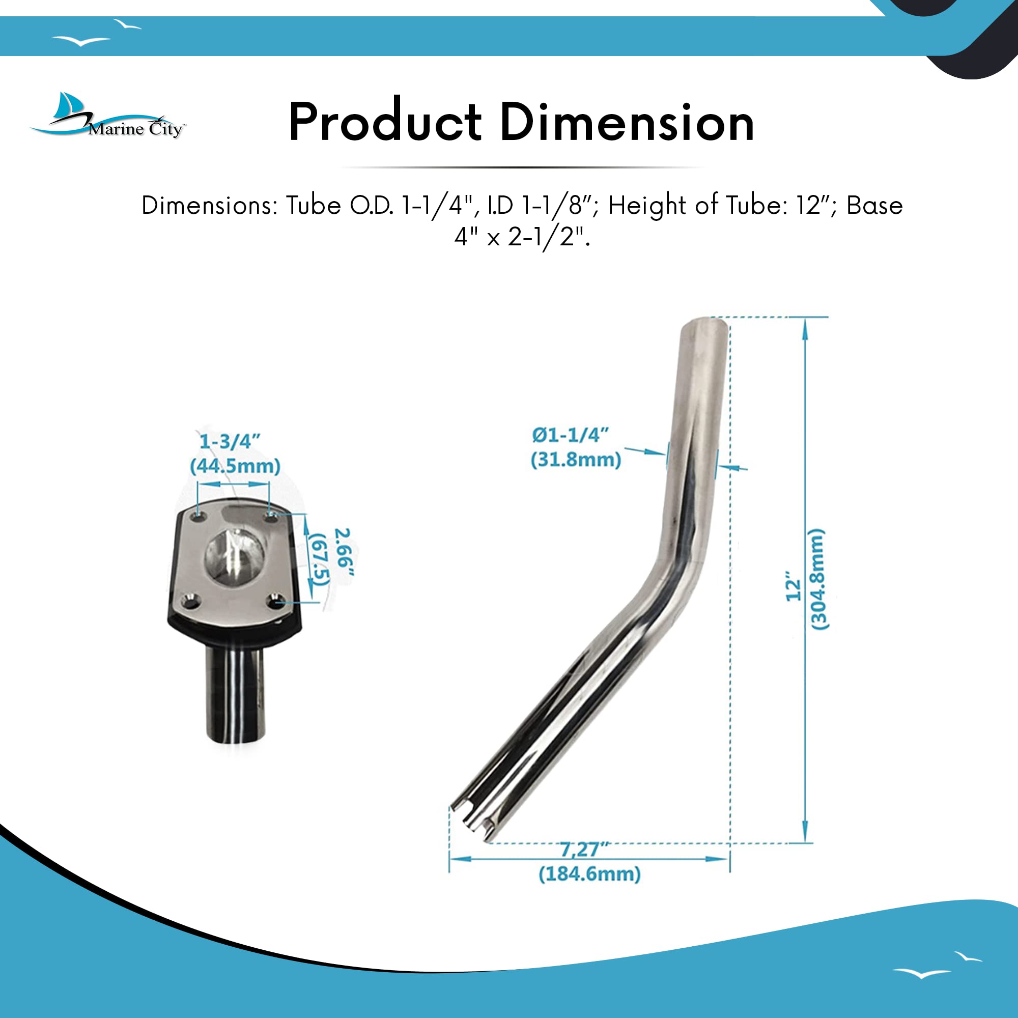 MARINE CITY adjustable outrigger tubes for versatile configurations