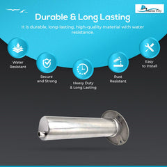 Marine City angled rod holder for boat and yacht mounting