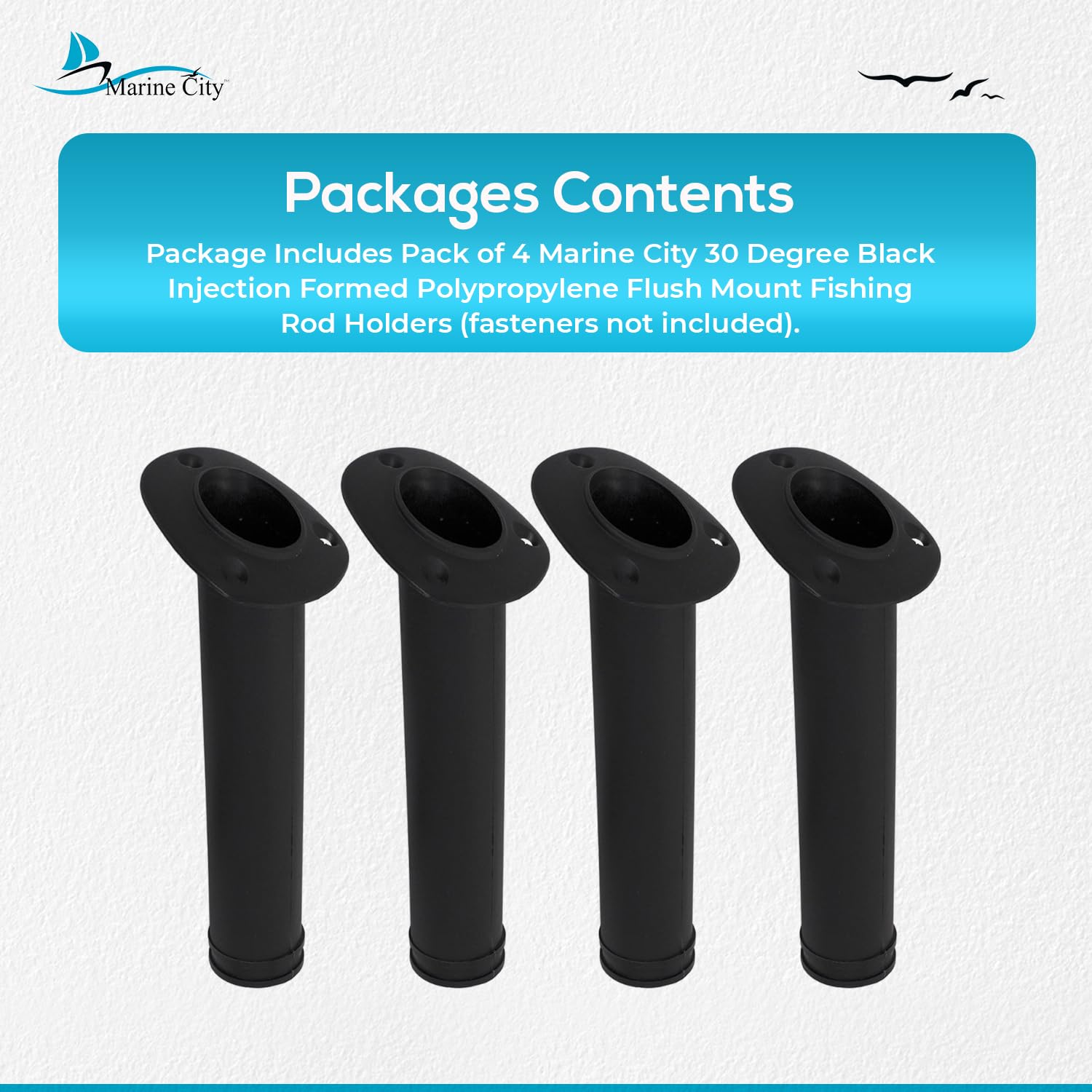 MARINE CITY boat and yacht setup enables easy access to fishing gear.