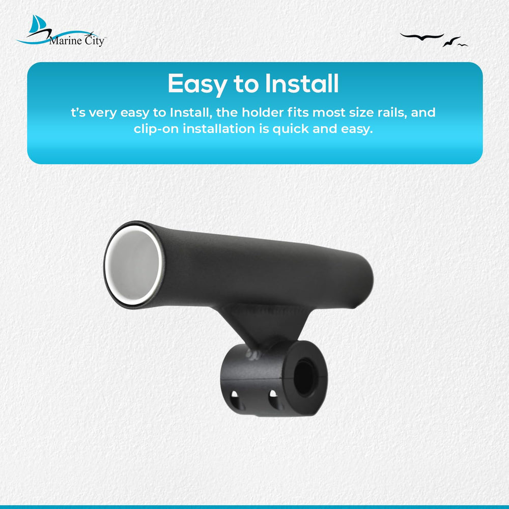 MARINE CITY clip-on mounting for easy angle adjustment without removing hardware