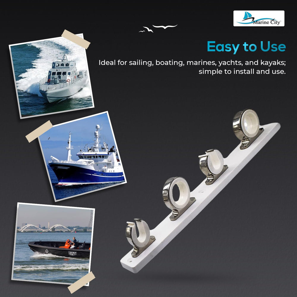 Marine City 4-rod storage helps keep decks organized during marine trips.