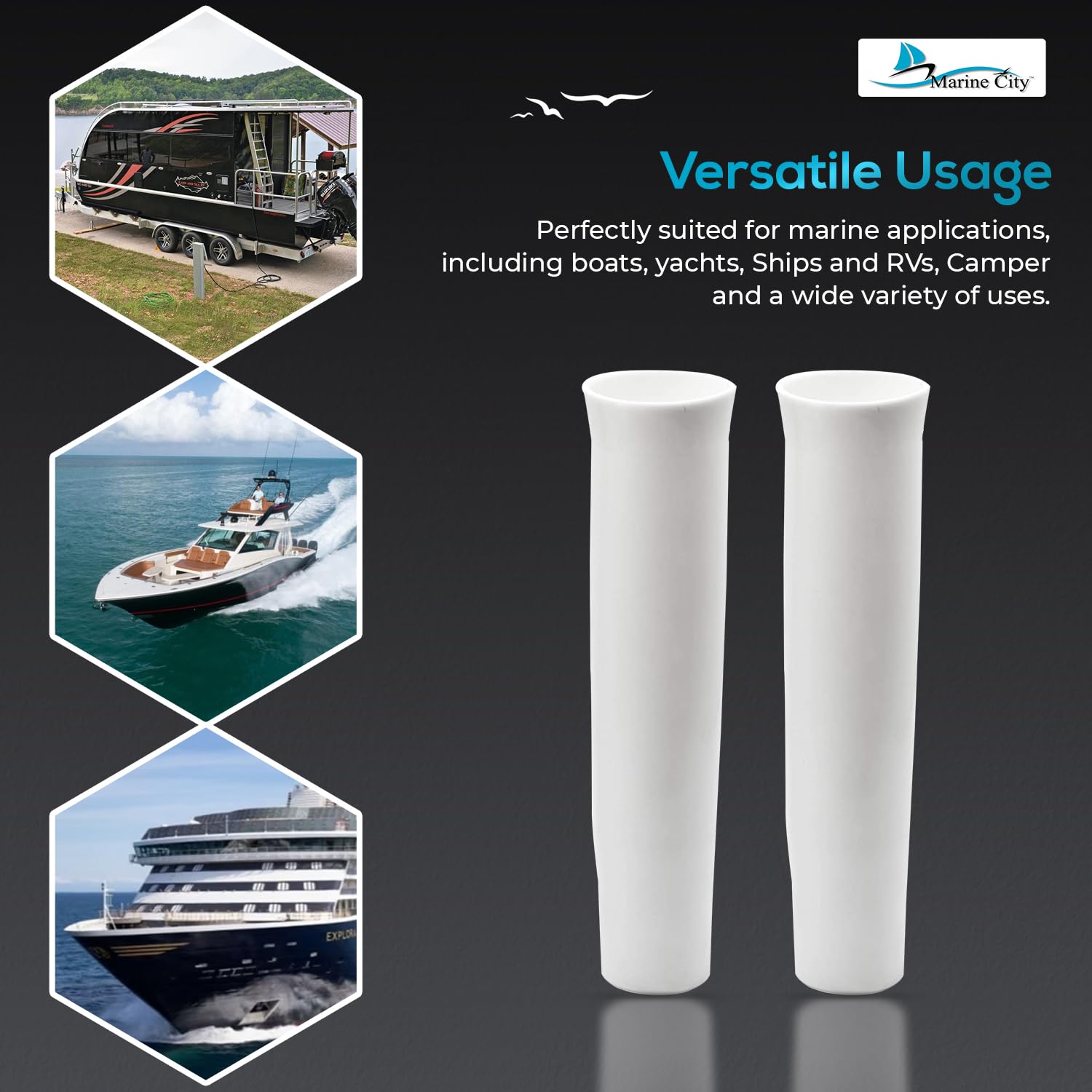 MARINE CITY pack of 2 vinyl inserts simplifies sharing across vessels.