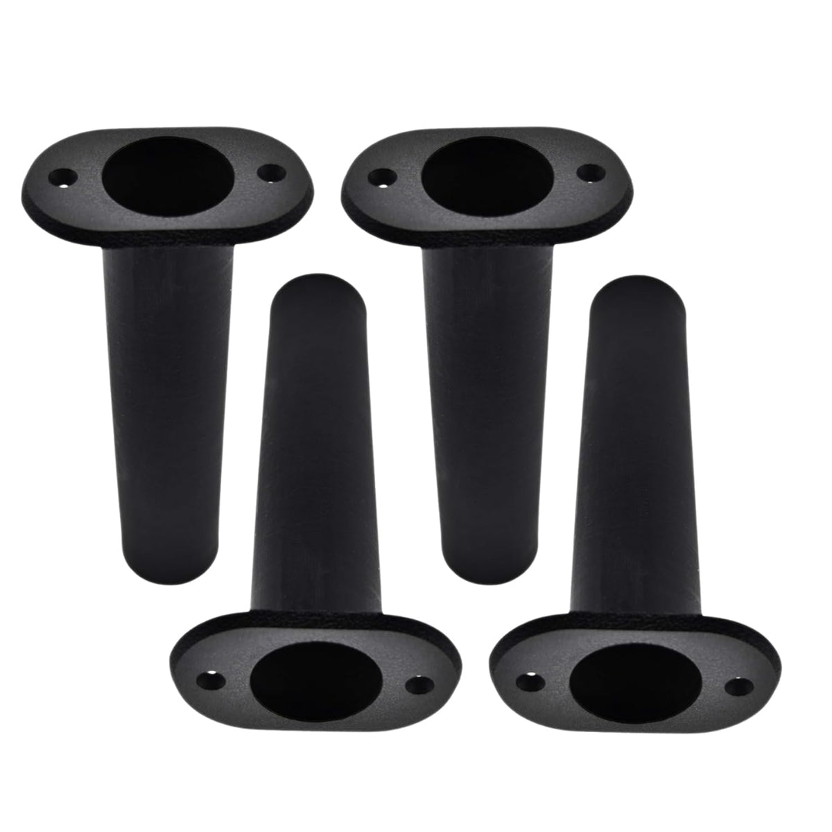 MARINE CITY flush-mount rod holder, 90-degree black, secures rods on deck.