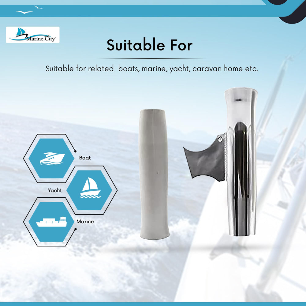 MARINE CITY foam-lined PVC interior cushions rods during use.