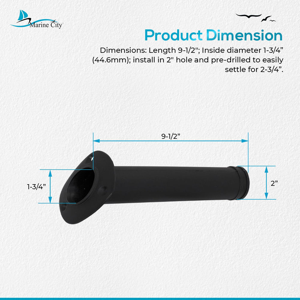 Marine City 2-inch hole compatibility simplifies quick, tool-free installation.