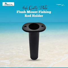 MARINE CITY pack of 4 black ABS rod holders for boats and kayaks.