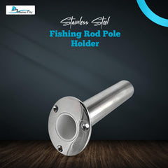 MARINE CITY rod holder with drain flush-mount at 30-degree for optimal rod angle.