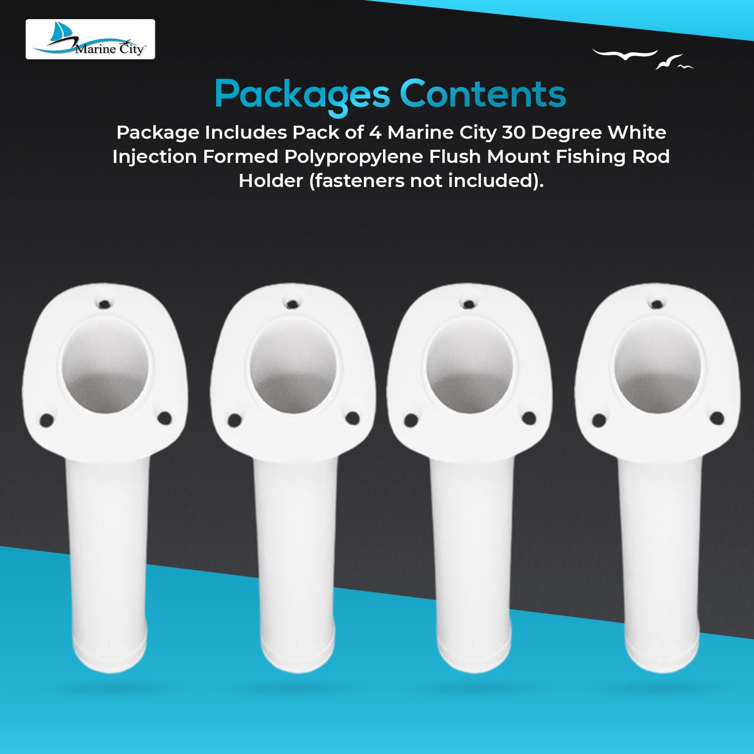 MARINE CITY packaging note indicating fasteners not included with holder