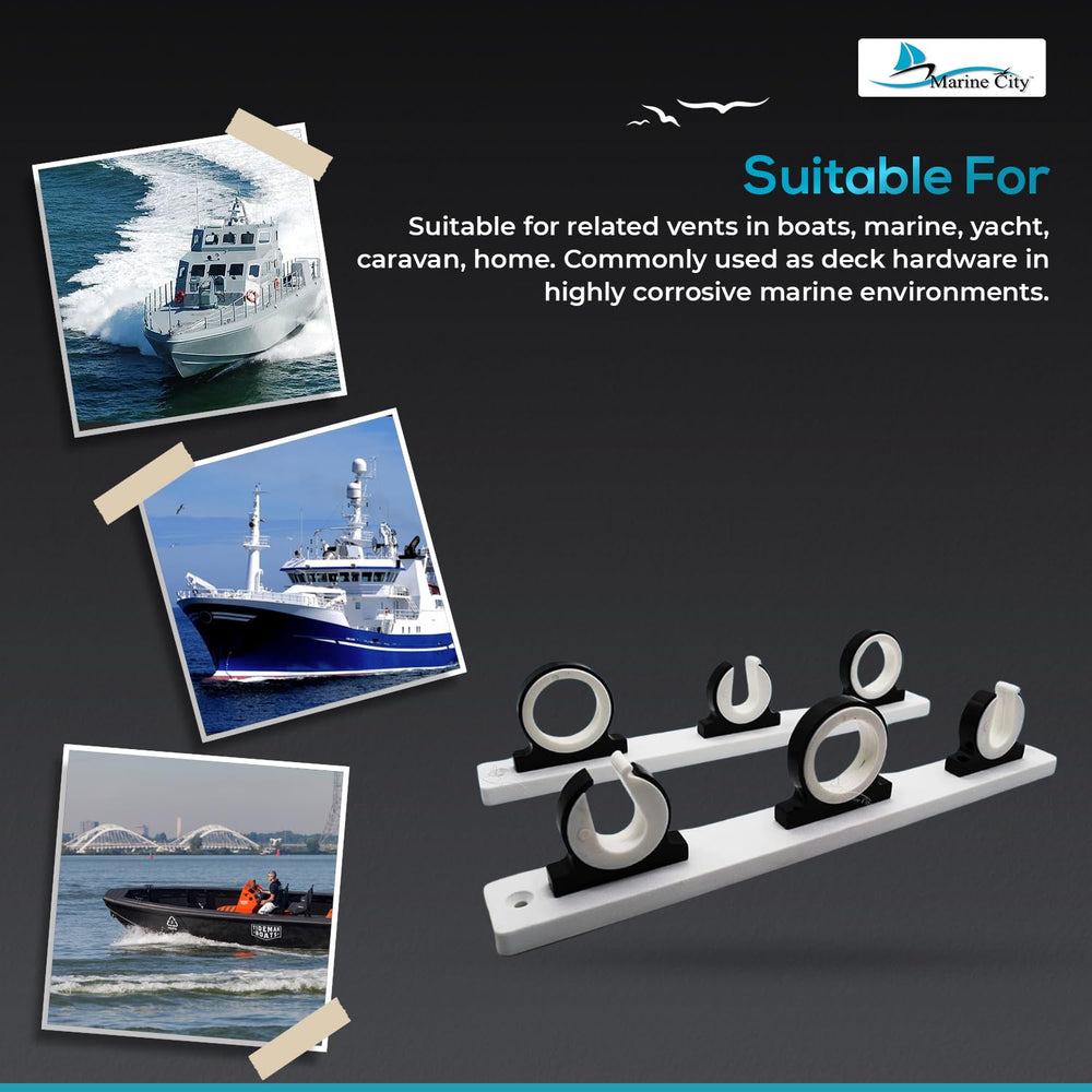MARINE CITY packaging image with 3-rod rack ready for installation.