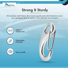 MARINE CITY snap hook ideal for keys, water bottles, and bags on the go.