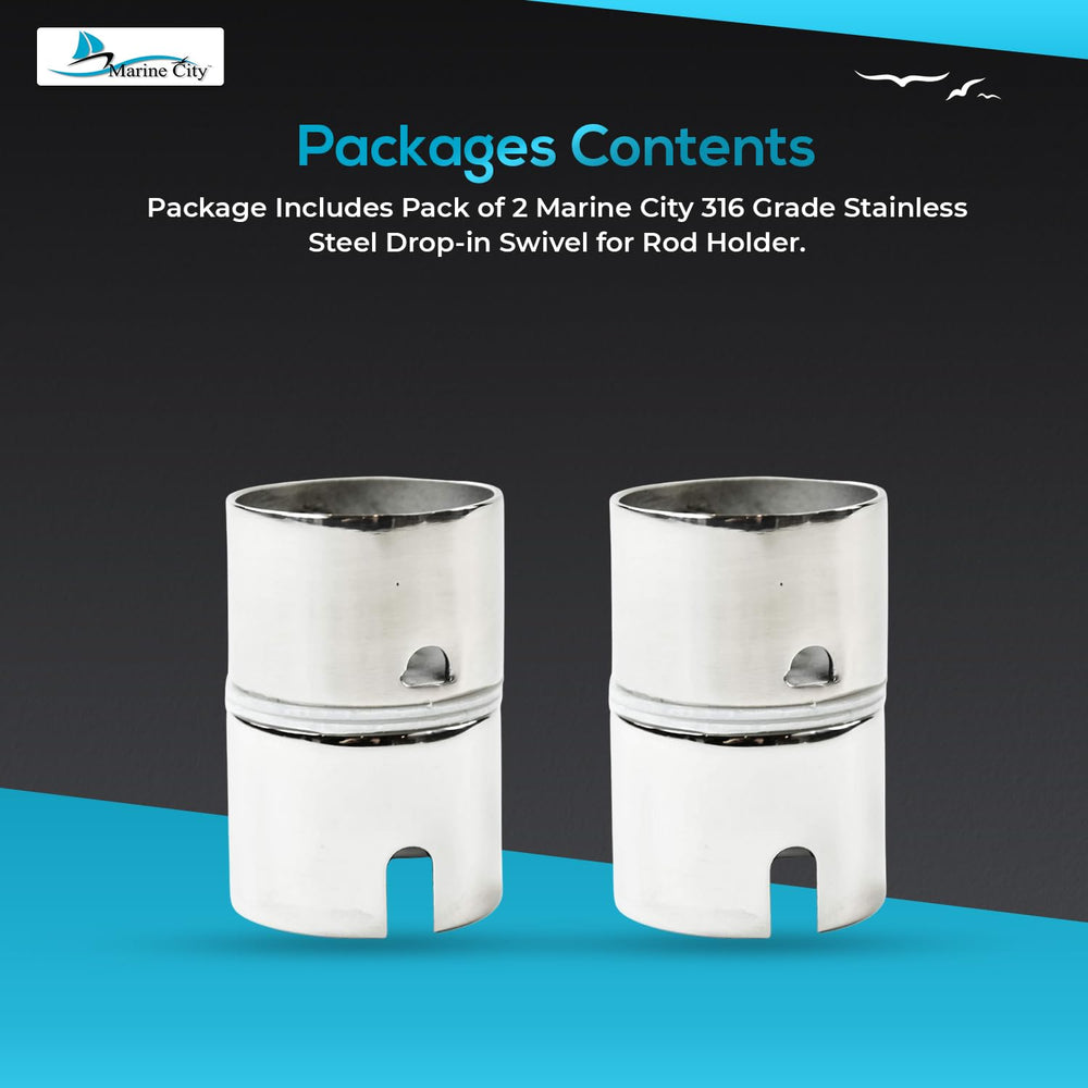 MARINE CITY two-pack swivel rod holder, easy to clean and maintain.