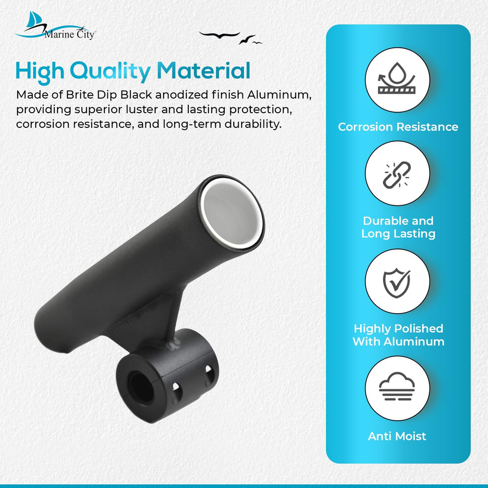 MARINE CITY white vinyl inserts protect rods and reduce vibration.