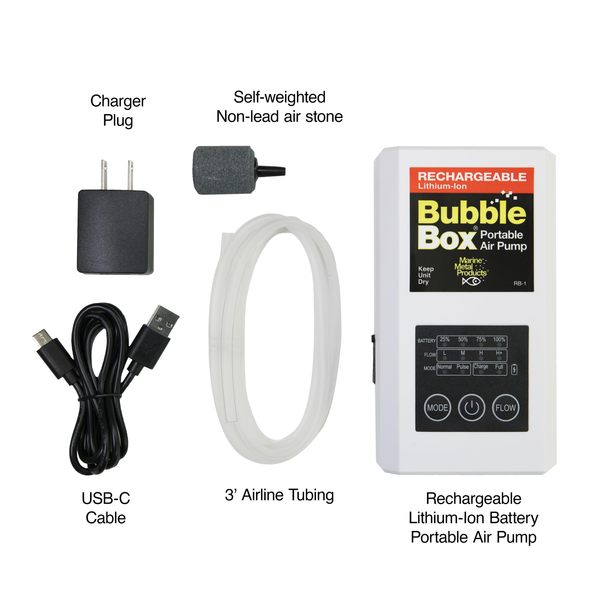 Marine Metal RB-1 Bubble Box weighted air stone delivering steady bubbles.