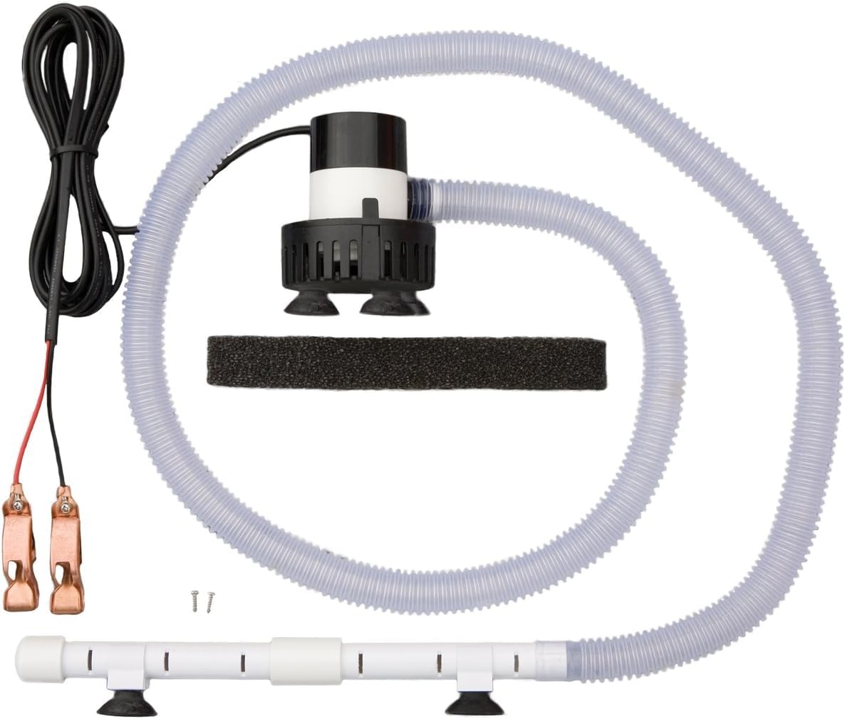 Marine Metal SS-212 livewell pump image showing aeration for lively bait.