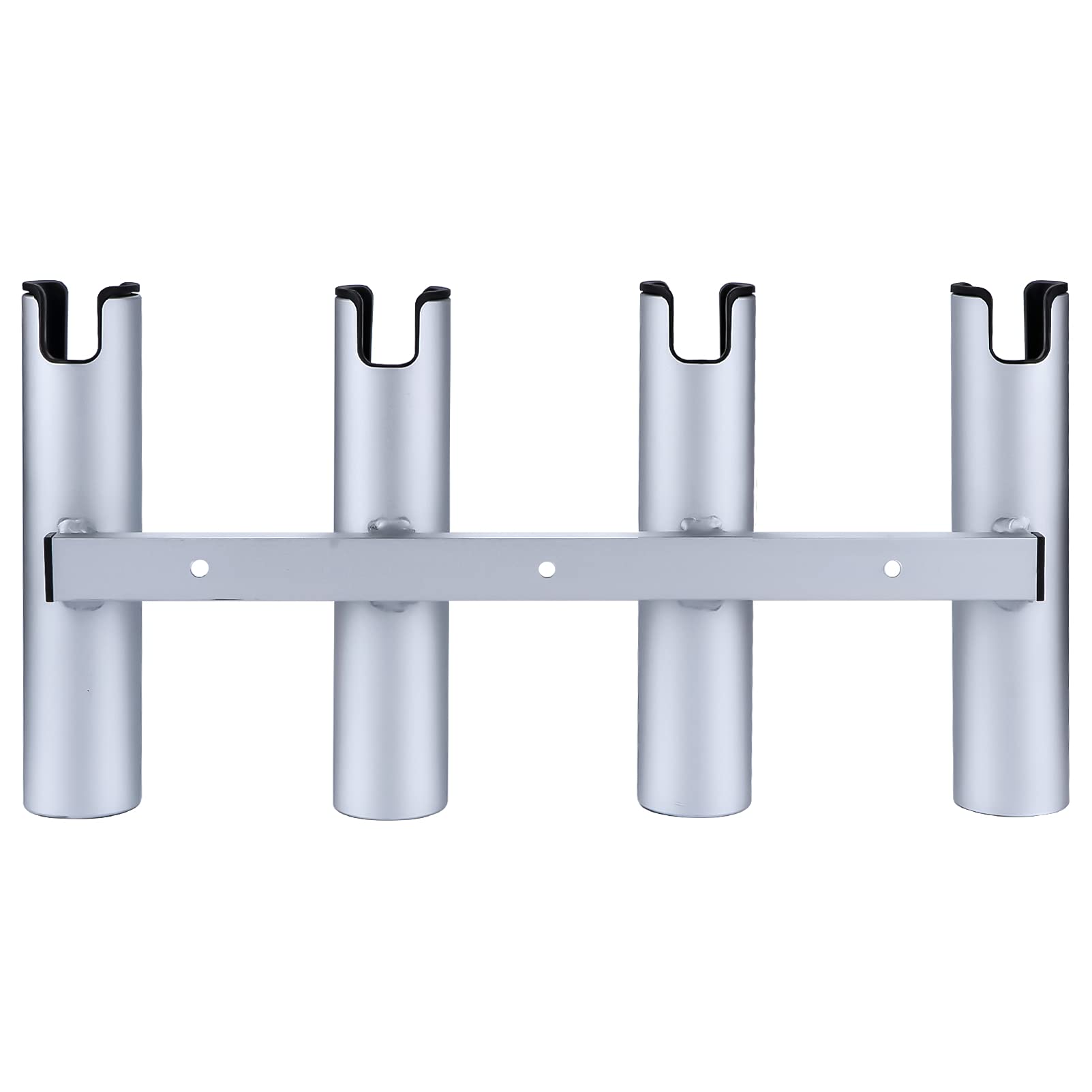Silver aluminum rod holder suitable for boats and yachts