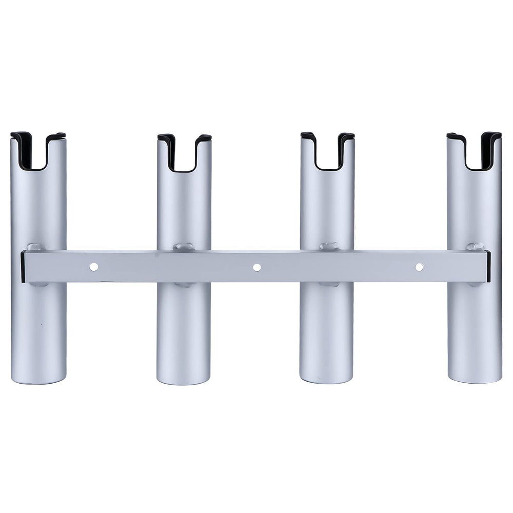 Silver aluminum rod holder suitable for boats and yachts