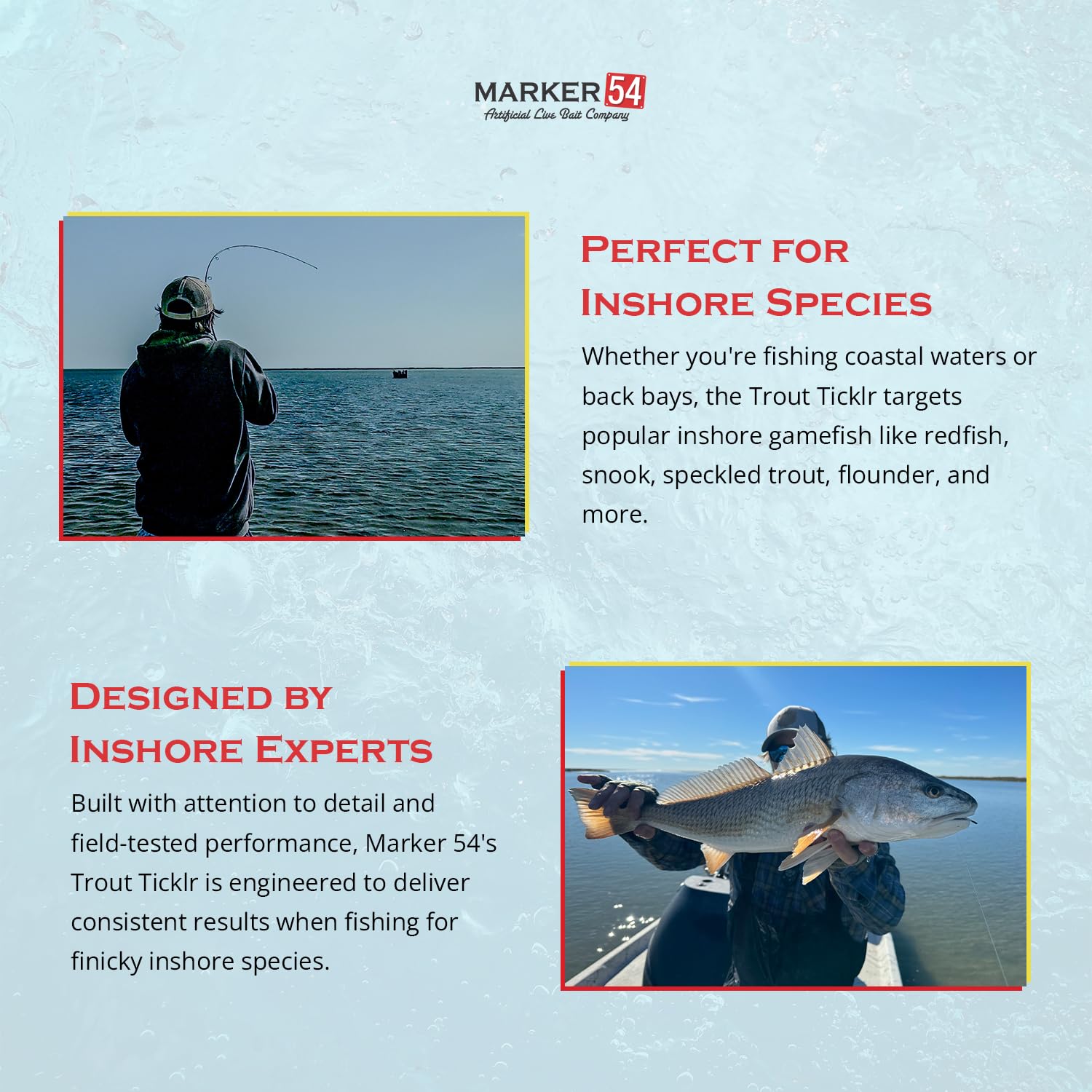 Marker 54 Trout Ticklr jelly slot scent boosts attraction with a subtle trail.